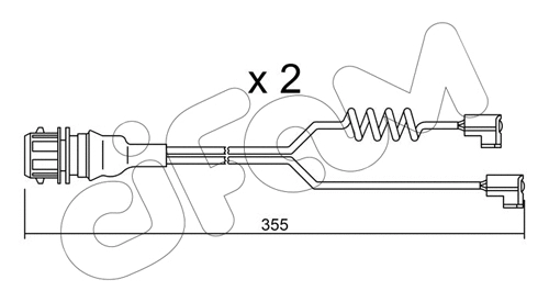 Warning Contact, brake pad wear (SU.181K)