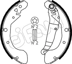 Brake Shoe Set (153-049)