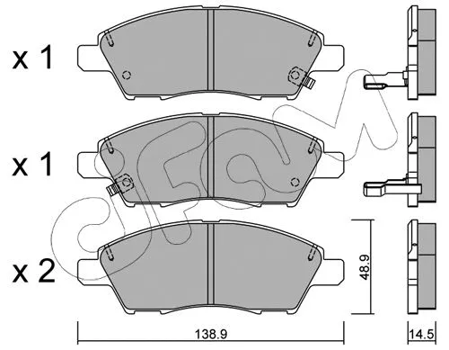 Brake Pad Set, disc brake (822-1079-0)
