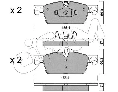 Brake Pad Set, disc brake (822-916-0)