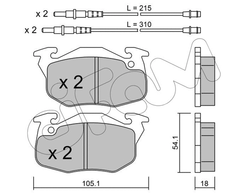 Brake Pad Set, disc brake (822-037-4)