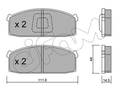 Brake Pad Set, disc brake (822-245-1)