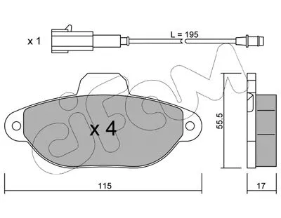 Brake Pad Set, disc brake (822-159-2)
