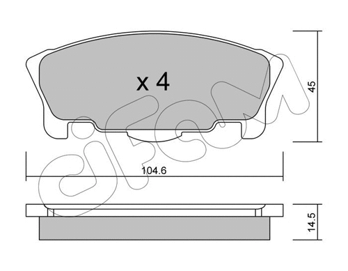 Brake Pad Set, disc brake (822-458-0)