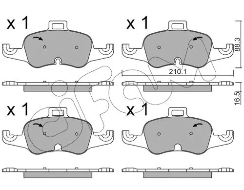 Brake Pad Set, disc brake (822-1127-0)