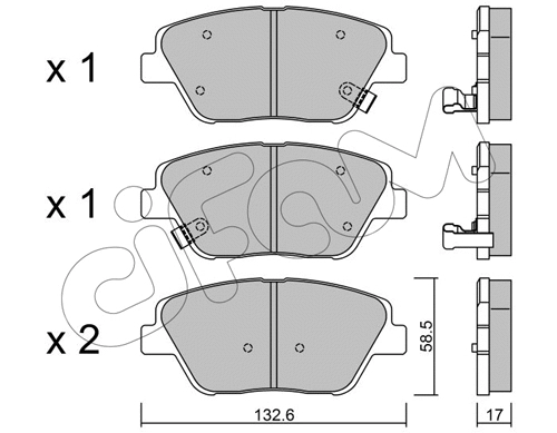 Brake Pad Set, disc brake (822-945-0)
