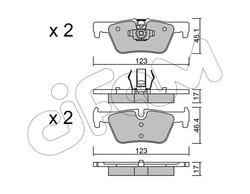 Brake Pad Set, disc brake (822-962-0)