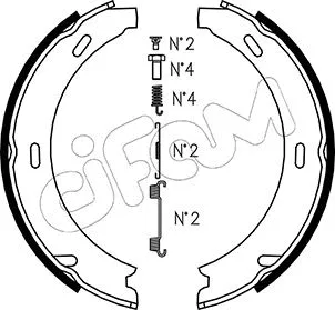 Brake Shoe Set, parking brake (153-233K)