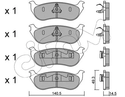 Brake Pad Set, disc brake (822-687-0)