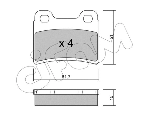 Brake Pad Set, disc brake (822-535-0)