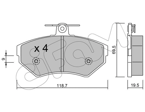 Brake Pad Set, disc brake (822-215-0)