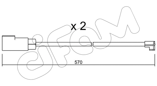 Warning Contact, brake pad wear (SU.244K)