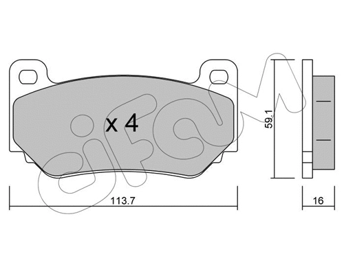 Brake Pad Set, disc brake (822-391-0)