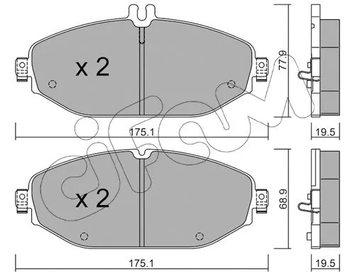 Brake Pad Set, disc brake (822-1132-0)
