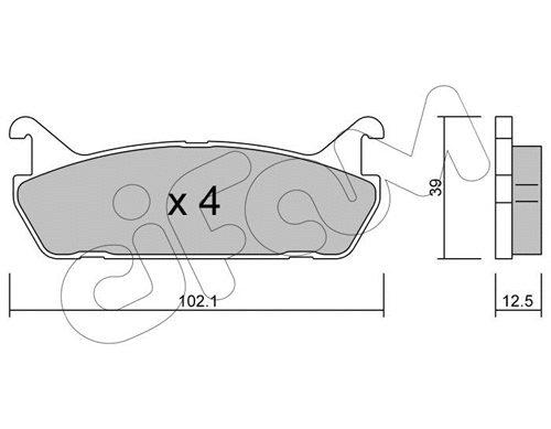 Brake Pad Set, disc brake (822-390-0)