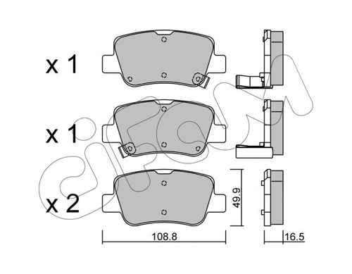 Brake Pad Set, disc brake (822-881-0)