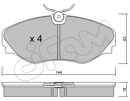 Brake Pad Set, disc brake (822-338-0)