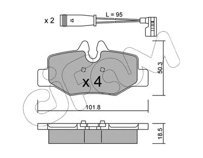 Brake Pad Set, disc brake (822-576-0K)
