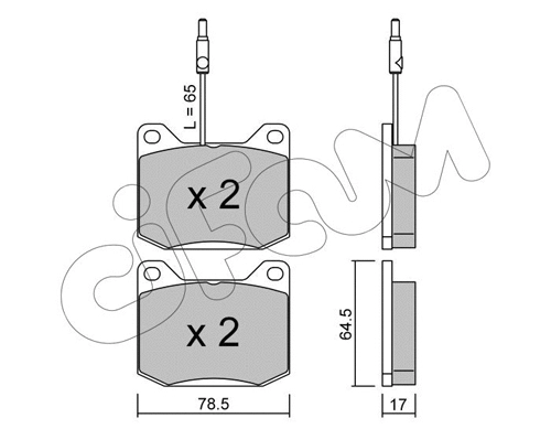 Brake Pad Set, disc brake (822-080-0)