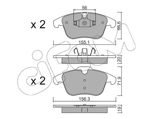 Brake Pad Set, disc brake (822-675-0)