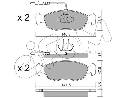 Brake Pad Set, disc brake (822-156-0)