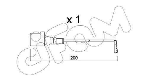 Warning Contact, brake pad wear (SU.349)
