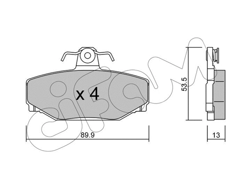 Brake Pad Set, disc brake (822-131-0)
