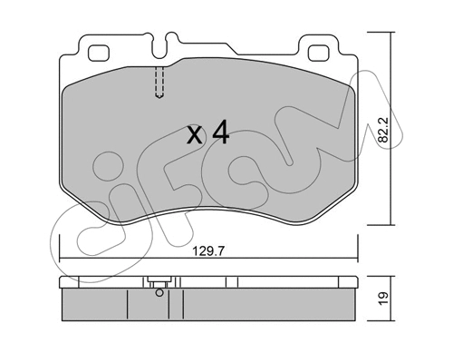 Brake Pad Set, disc brake (822-1018-0)