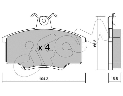 Brake Pad Set, disc brake (822-024-1)