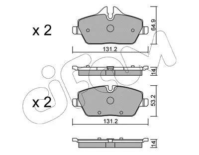 Brake Pad Set, disc brake (822-664-2)
