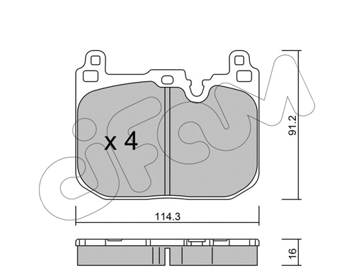 Brake Pad Set, disc brake (822-1015-2)