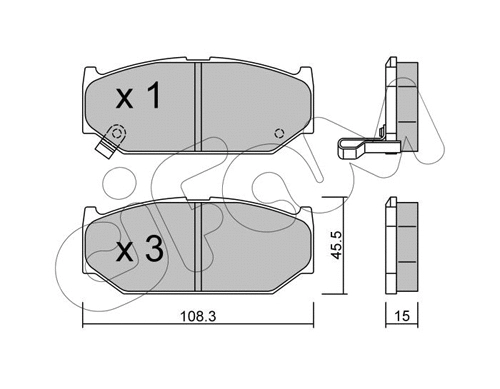 Brake Pad Set, disc brake (822-897-0)