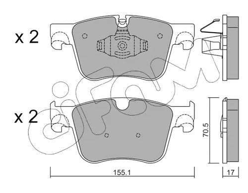 Brake Pad Set, disc brake (822-985-1)