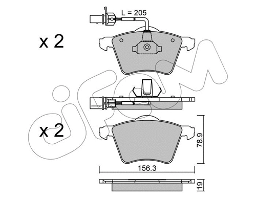 Brake Pad Set, disc brake (822-550-1)