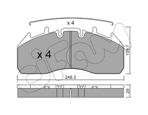 Brake Pad Set, disc brake (822-809-0)