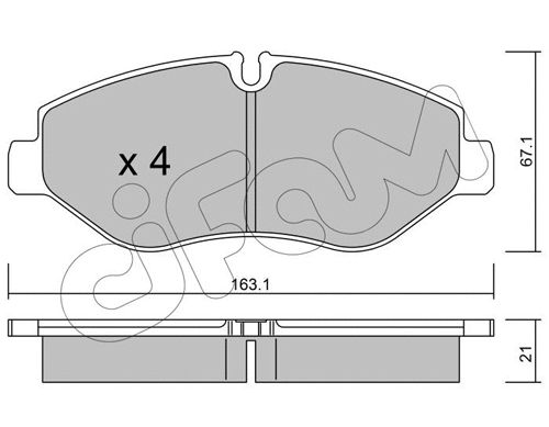 Brake Pad Set, disc brake (822-671-1)