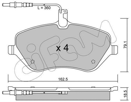 Brake Pad Set, disc brake (822-601-0)