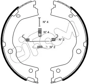 Brake Shoe Set, parking brake (153-498K)