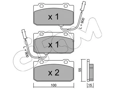 Brake Pad Set, disc brake (822-040-2)