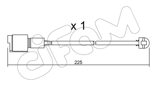 Warning Contact, brake pad wear (SU.075)