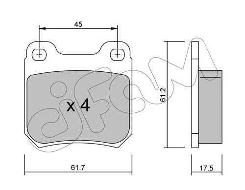 Brake Pad Set, disc brake (822-275-1)