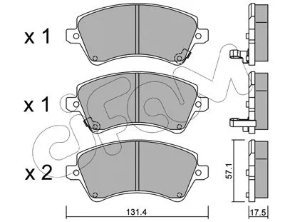 Brake Pad Set, disc brake (822-446-0)
