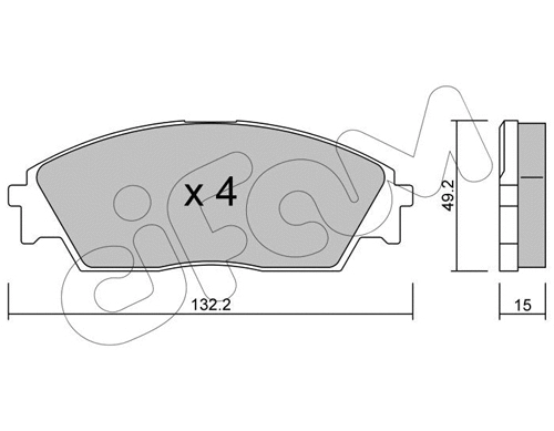 Brake Pad Set, disc brake (822-236-0)