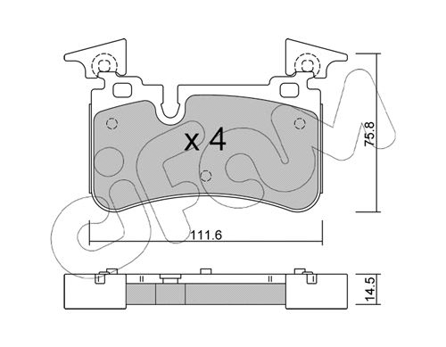Brake Pad Set, disc brake (822-1223-0)