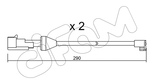 Warning Contact, brake pad wear (SU.204K)