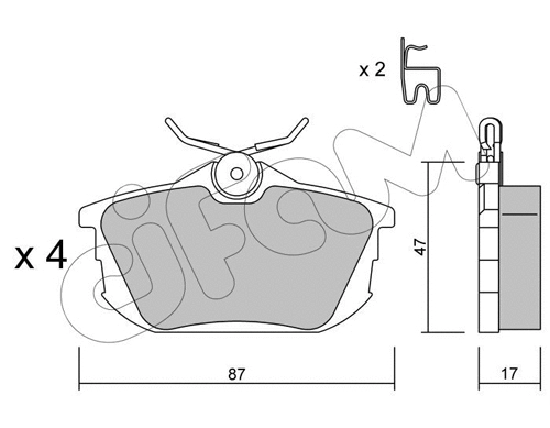 Brake Pad Set, disc brake (822-347-0)