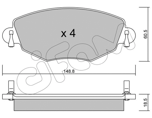 Brake Pad Set, disc brake (822-318-0)