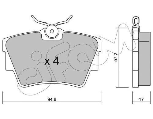 Brake Pad Set, disc brake (822-635-0)