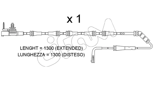 Warning Contact, brake pad wear (SU.400)