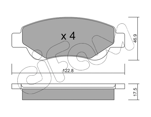 Brake Pad Set, disc brake (822-637-0)